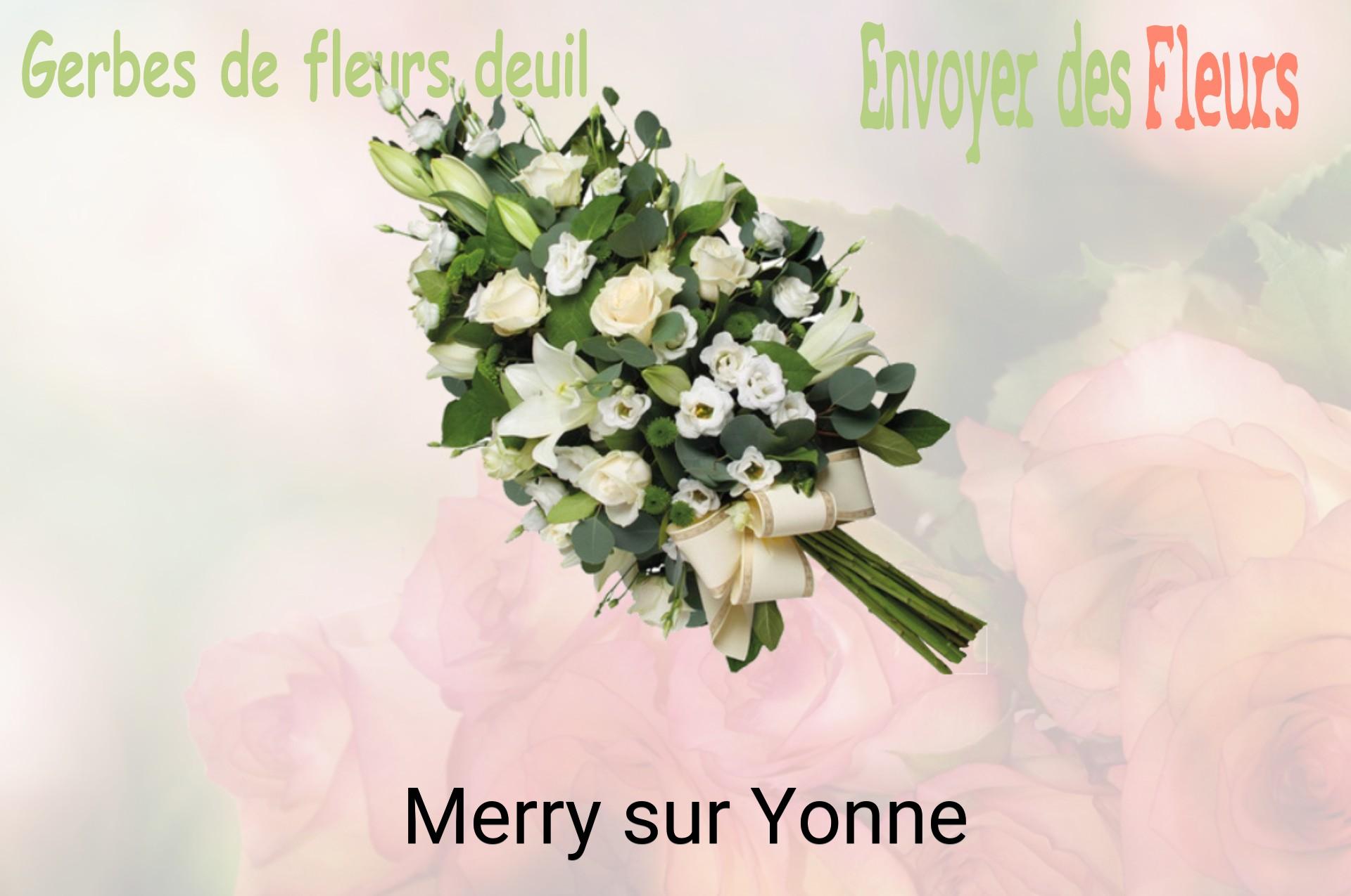 Gerbe de fleurs de deuil livrée à Merry-sur-Yonne